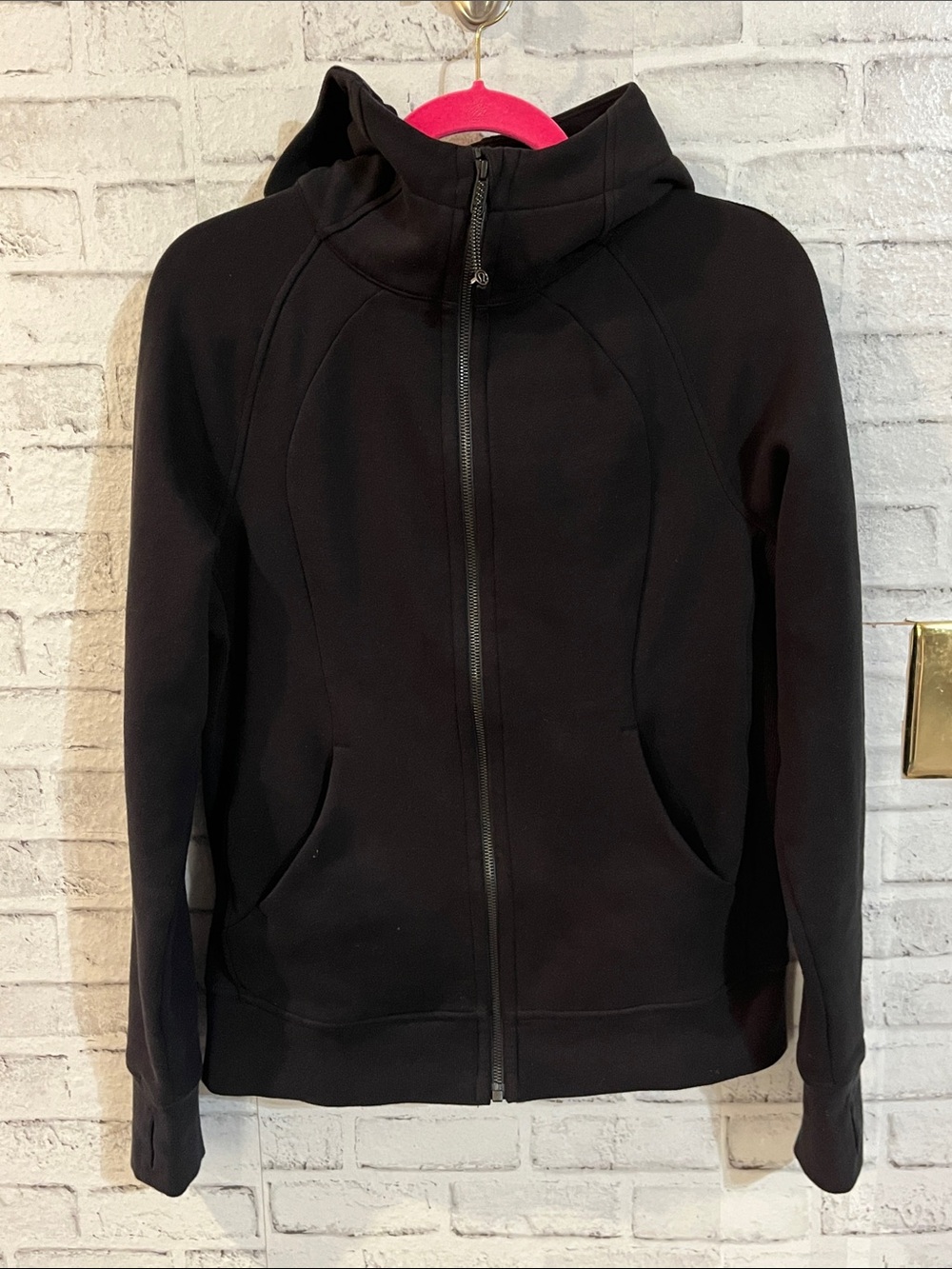 Lululemon black zip scuba hoodie